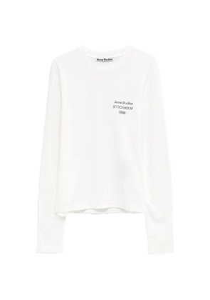Acne Studios logo-print long-sleeve T-shirt - White