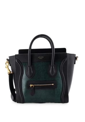 Celine Pre-Owned Luggage Bag Lizard and Leather Nano tote bag - Black