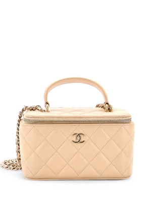 CHANEL Pre-Owned Classic Top Handle Vanity Case with Chain Quilted Lambskin Small crossbody bag - Neutrals
