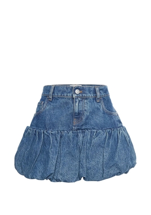 Coperni bubble-hem denim skirt - Blue