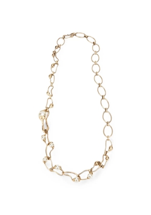 Weekend Max Mara Wkabronte faux-pearl cable-link necklace - Gold