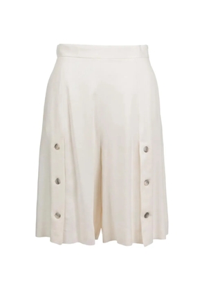 Marella button-detail knee-length shorts - Neutrals