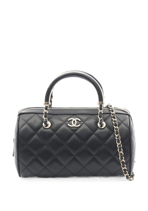 CHANEL Pre-Owned 2021s Matelassé Boston mini bag - Black
