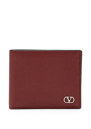 Valentino Garavani VLogo Signature grained leather billfold wallet - Red