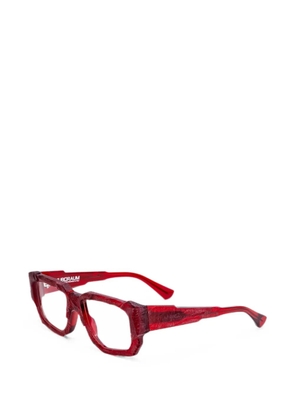 Kuboraum K61 geometric-frame glasses - Red