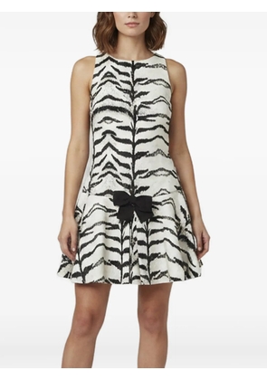 Giambattista Valli Vintage zebra-print sleeveless mini dress - White