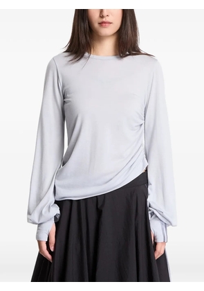 Y-3 cinched draped top - Grey