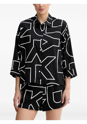 DKNY logo-print pajamas - Black