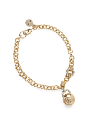 DKNY Hailey crystal-embellished padlock-pendant bracelet - Gold
