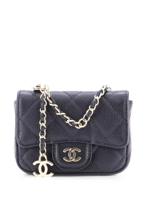 CHANEL Pre-Owned Classic Flap Chain Quilted Caviar Mini belt bag - Black
