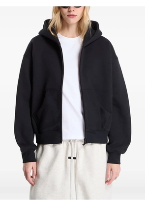 FEAR OF GOD ESSENTIALS logo-embossed zip-up hoodie - Black