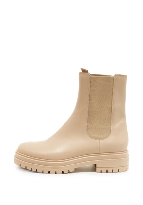Gianvito Rossi elastic-panel combat boots - Neutrals