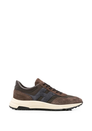 Hogan logo-patch sneakers - Brown