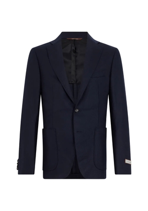 Canali twill-weave single-breasted blazer - Blue