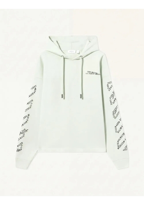 Off-White Type Arrow Diagonal printed hoodie - Green