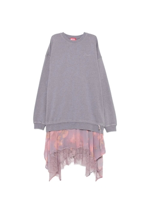 Diesel lace-trim midi dress - Purple