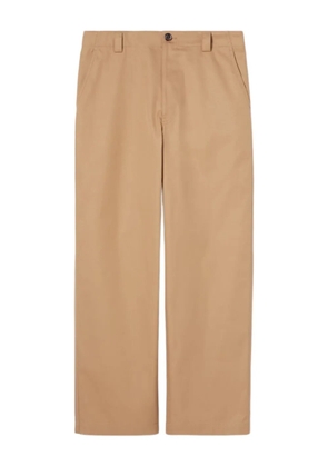 Gucci Web-striped cotton twill trousers - Neutrals