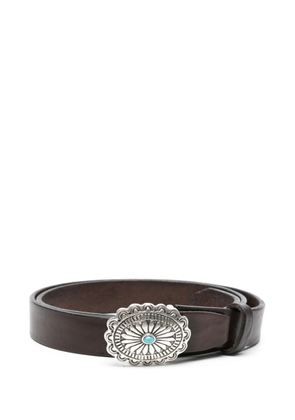 ALBERTO LUTI statement-buckle belt - Brown