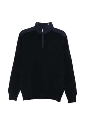 Paul & Shark quarter-zip panelled sweater - Blue