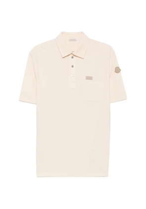 Moncler logo-patch chest-pocket polo shirt - Neutrals