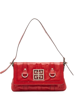 Givenchy Pre-Owned Logo flap shoulder bag - Red