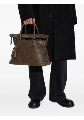 Maison Margiela medium 5AC leather tote bag - Brown