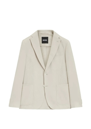 BOSS patterned single-breasted blazer - Neutrals