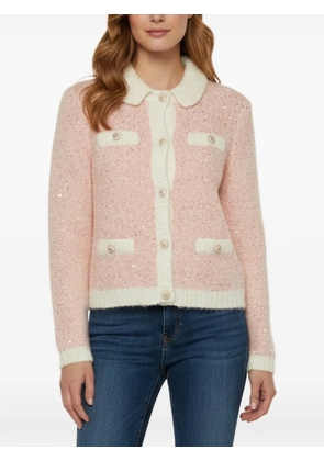 Maje sequined knit cardigan - Pink