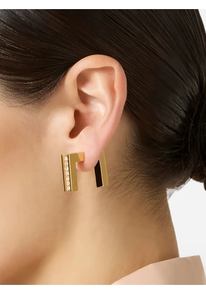 Elisabetta Franchi crystal-embellished geometric earrings - Gold