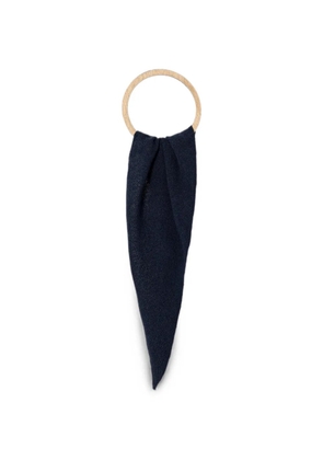 Sessùn fine-knit triangular scarf - Blue