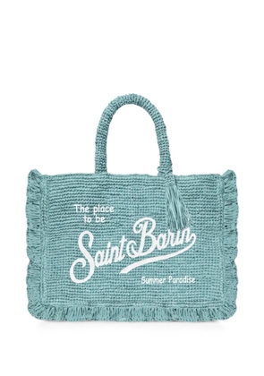 MC2 Saint Barth Volant raffia tote bag - Blue