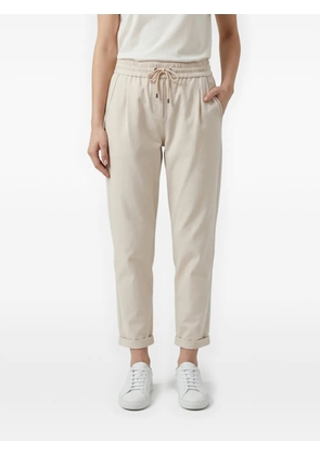 Brunello Cucinelli drawstring-waistband pleated trousers - Neutrals