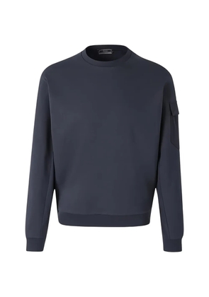 Herno flap-pocket crew-neck sweatshirt - Blue