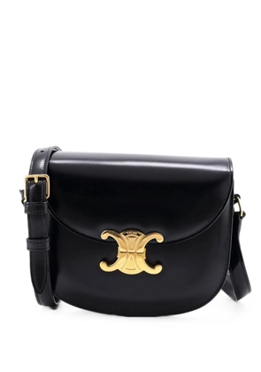 Celine Pre-Owned Triomphe Besace Clea Flap Bag Leather shoulder bag - Black