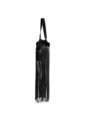 KHAITE Nano Lotus fringed tote bag - Black