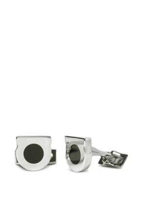 Ferragamo Gancini enamel-detail cufflinks - Silver