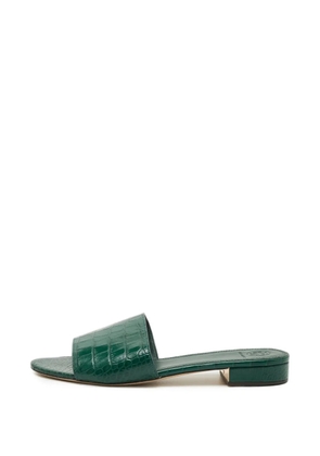 Tory Burch croc-embossed Flat slides - Green