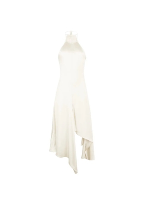Victoria Beckham halterneck draped maxi dress - Neutrals