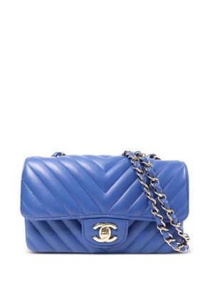 CHANEL Pre-Owned CC turn-lock chevron shoulder bag - Blue