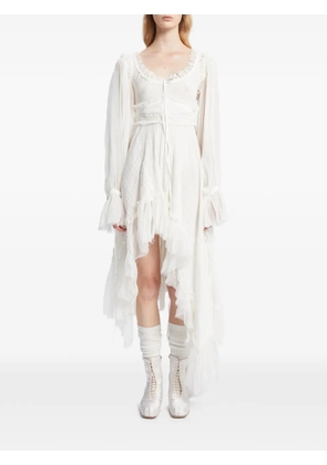 Ann Demeulemeester Giti ruffled asymmetric dress - White