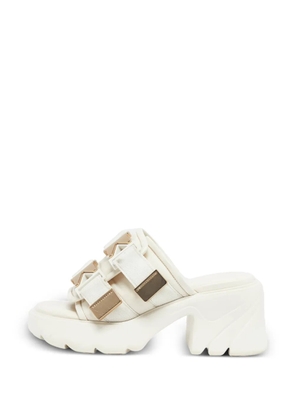 Bottega Veneta Pre-Owned Flash Bomber platform sandals - White