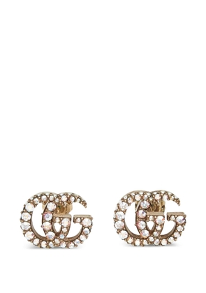 Gucci Pre-Owned double-G crystal-embellished earrings - Gold