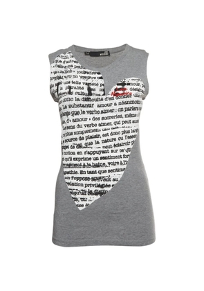Love Moschino heart-print tank top - Grey