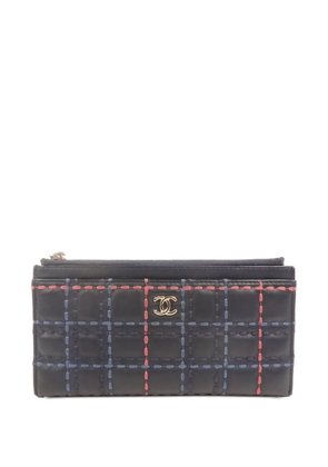 CHANEL Pre-Owned quilted CC logo long wallet - Blue