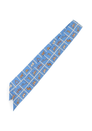 Hermès Pre-Owned Couvertures et Tenues de Jour Twilly scarf - Blue
