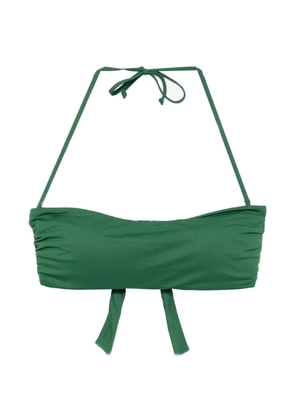 Fisico ruched-detail halterneck bikini top - Green