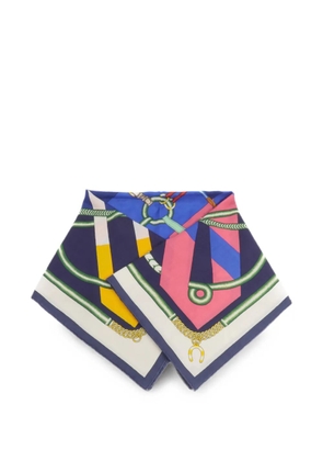 Hermès Pre-Owned graphic-print scarf - Blue