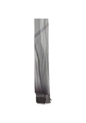 CHANEL Pre-Owned logo-print silk scarf - Grey
