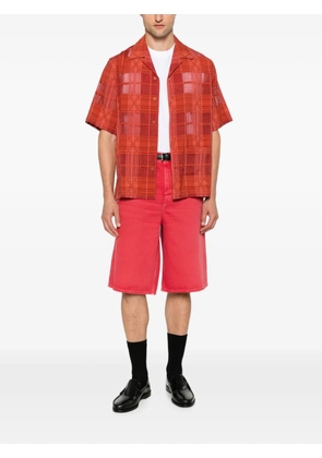 7 For All Mankind buttoned denim shorts - Red
