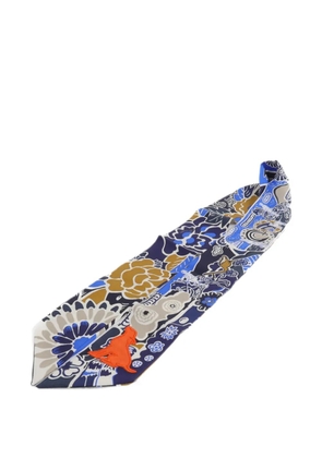 Hermès Pre-Owned Twilly floral-print scarf - Blue